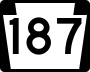 Pennsylvania Route 187 marker