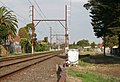 Junction of the siding (to the right) and the Hurstbridge line, looking away from the city towards the mill