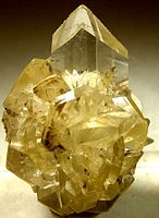 Golden gypsum crystals from Winnipeg