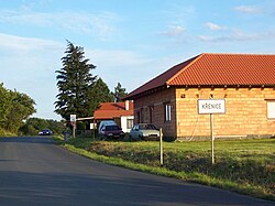 Northern entrance to Křenice