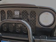 Grill and badge