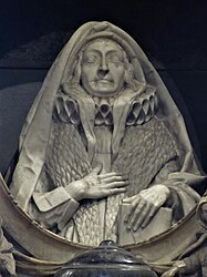 Monument to Dame Dorothy Selby, St Peter's Church in Ightham (detail)