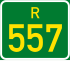 Regional route R557 shield
