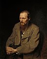 Image 14 Fyodor Dostoevsky Painting: Vasily Perov Fyodor Dostoevsky (1821–81; depicted in 1872) was a Russian novelist, short story writer, essayist and philosopher. After publishing his first novel, Poor Folk, at age 25, Dostoyevsky wrote (among others) eleven novels, three novellas, and seventeen short novels, including Crime and Punishment (1866), The Idiot (1869), and The Brothers Karamazov (1880). More selected pictures