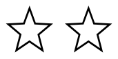 Two white stars with black outlines