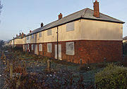 Typical Preston Road Estate housing. Boarded and unoccupied prior to demolition for redevelopment (2007)