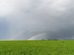Double rainbow along Highway 4