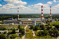 The Siekierki Power Station located in Augustówka, in 2019.