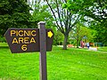Picnic area signage and southern playground