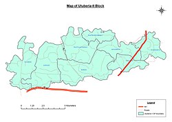 Map of the Uluberia-ll Block