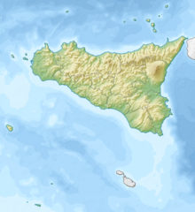 Map showing the location of Grotta del Gelo
