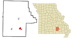 Location of Winona, Missouri