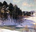 Thawing Brook, oil on canvas, Williard Metcalf, 1911