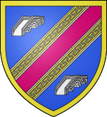 Canting arms of the commune of Magenta, France.
