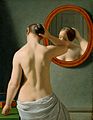 Christoffer Wilhelm Eckersberg, Woman Standing in Front of a Mirror, 1841