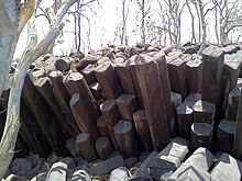 Basaltic columns at Kavadia hills