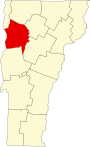 Chittenden County map