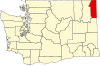 State map highlighting Pend Oreille County