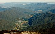 The Ovens Valley, as seen from Mount Feathertop