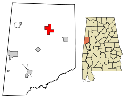 Location of Reform in Pickens County, Alabama