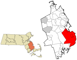 Location in Plymouth County, Massachusetts