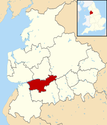 Shown within the ceremonial county of Lancashire