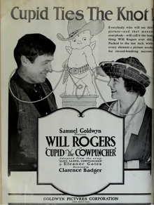 Will Rogers in the American comedy western film Cupid the Cowpuncher (1920), a film directed by Clarence Badger.