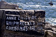Shipwreck marker, as seen from Portland Head Lighthouse grounds