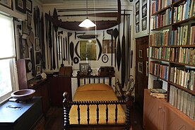 Duff Maxwell’s room at The Elms. Maxwell was a passionate collector of everything. He surrounded himself with books, pictures and artefacts.