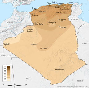 Chronological map of French Algeria's evolution
