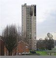 Aftermath of the Harrow Court fire in 2007
