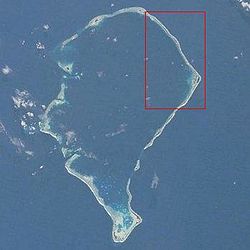 Location of Fongafale island in the Funafuti atoll