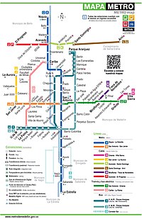 Medellín Metro Map