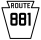 Pennsylvania Route 881 marker