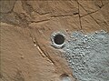 "Buckskin" rock on Mars – Curiosity drilling site (July 30, 2015).