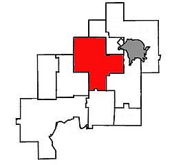 Location of Valley East within Greater Sudbury.