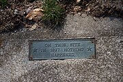 An interesting plaque in a Columbus sidewalk