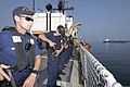 USCGC Northland crew returning from a bording