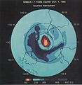 Image 8A team of British researchers found a hole in the ozone layer forming over Antarctica, the discovery of which would later influence the Montreal Protocol in 1987. (from Environmental science)