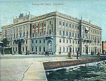 The Austrian Lloyd Trieste Palazzo in the early 1900s