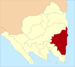 Location within Lampung