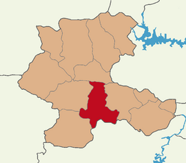 Map showing Yeşilyurt District in Malatya Province
