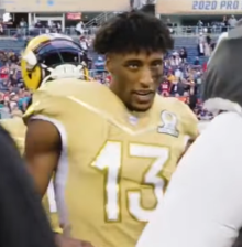 Michael Thomas with his helmet off during the Pro Bowl