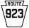 Pennsylvania Route 923 marker