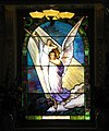 A stained glass window in the Columbarium