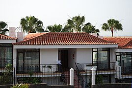An apartment with Monk and Nun roof tiles in Las Palmas de Gran Canaria, Canary Islands.