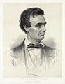 Image 20"Hon. Abraham Lincoln, Republican candidate for the presidency, 1860," a lithograph by Leopold Grozelier, et al. According to the Library of Congress, "Thomas Hicks painted a portrait of Lincoln at his office in Springfield specifically for this lithograph." Image credit: Thomas Hicks (painter), Leopold Grozelier (lithographer), W. William Schaus (publisher), J.H. Bufford's Lith. (printer), Adam Cuerden (restoration) (from Portal:Illinois/Selected picture)