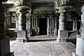Ornate doorjamb and lintel over entrance into a sanctum in the Kedareshwara temple at Halebidu