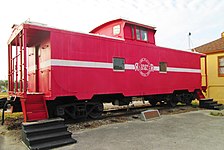 A caboose at the depot museum