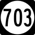 State Route 703 marker
